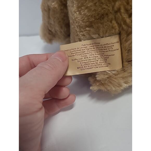 Burberry Fragrances 2009 Teddy Bear 12" Tan Brown Stuffed Animal Plush Toy - Picture 10 of 13